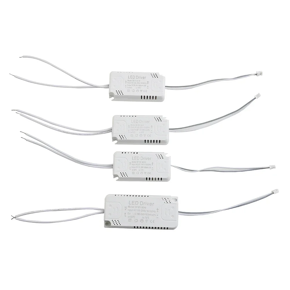 Adaptador de controlador LED 280mA 8-24W 24-40W 40-60W 60-80W AC165-265V Panel transformador de iluminación para fuente de alimentación de lámpara de techo