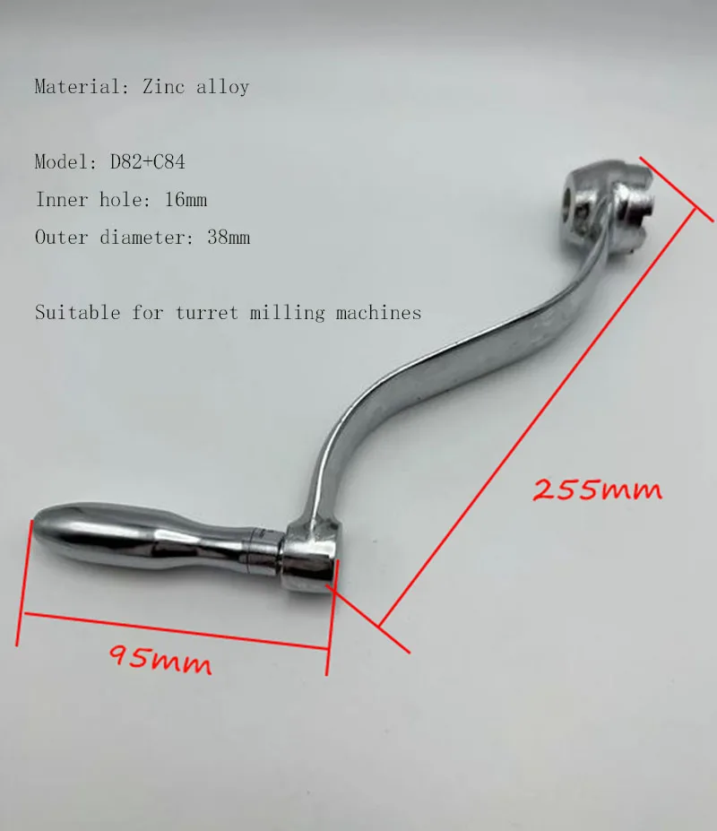Milling Machine 7 Teeth 16mm Elevating Knee Handle Crank Vertical The Mill Part