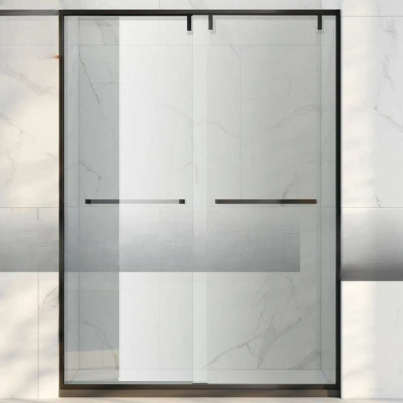 Extremely narrow household shower room, bathroom dry and wet separation partition, bathroom glass sliding door sliding