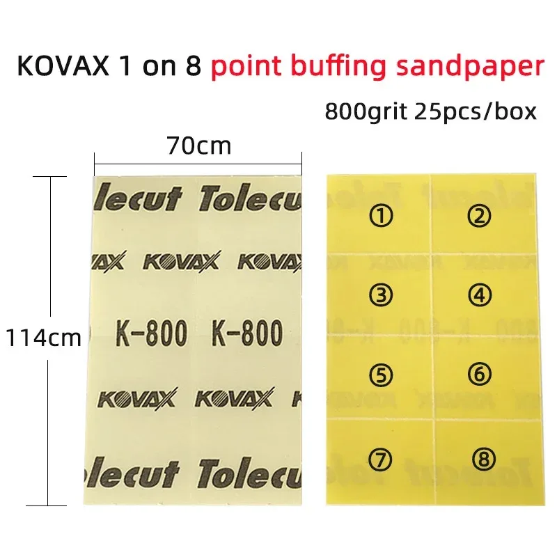 KOVAX-เครื่องขัดพื้นผิวสีรถยนต์, ขัดและเจียรละเอียด, 1 บล็อกเปิด 8 จุด, ขจัดฝุ่น