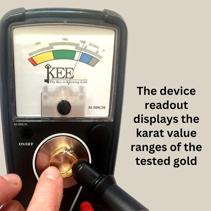 Gold Seller GEMORO KEE Electric Gold Tester Pen Professional Karat Meter 10K 14K 18K 22-24K Gold and Platinum Purity