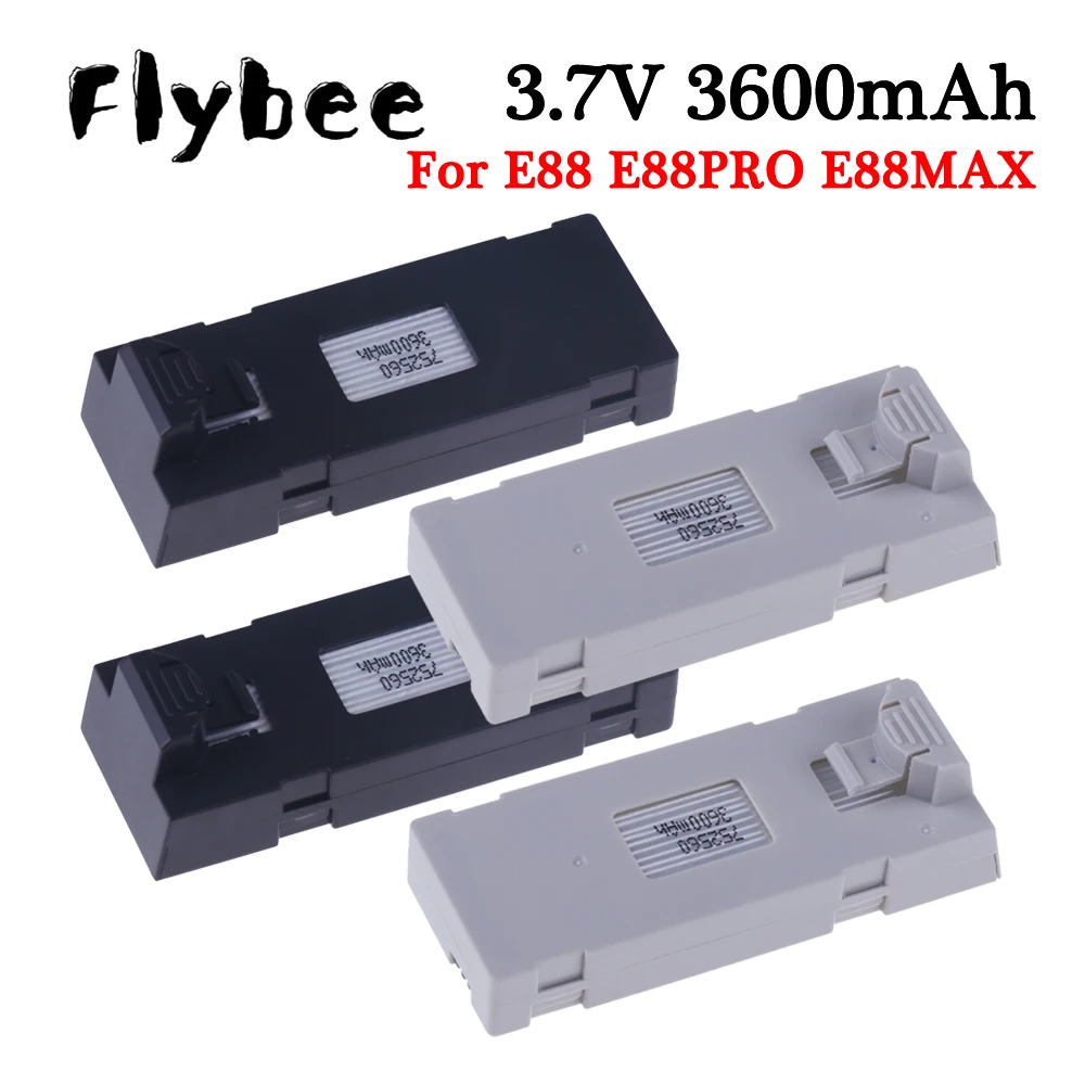 For E88 3.7V 3600mAh RC Drone Li-po Battery Replacement Battery for E88 E88PRO E88MAX E525 E525PRO E99 E99PRO P1 P5PRO K3 S1 P8