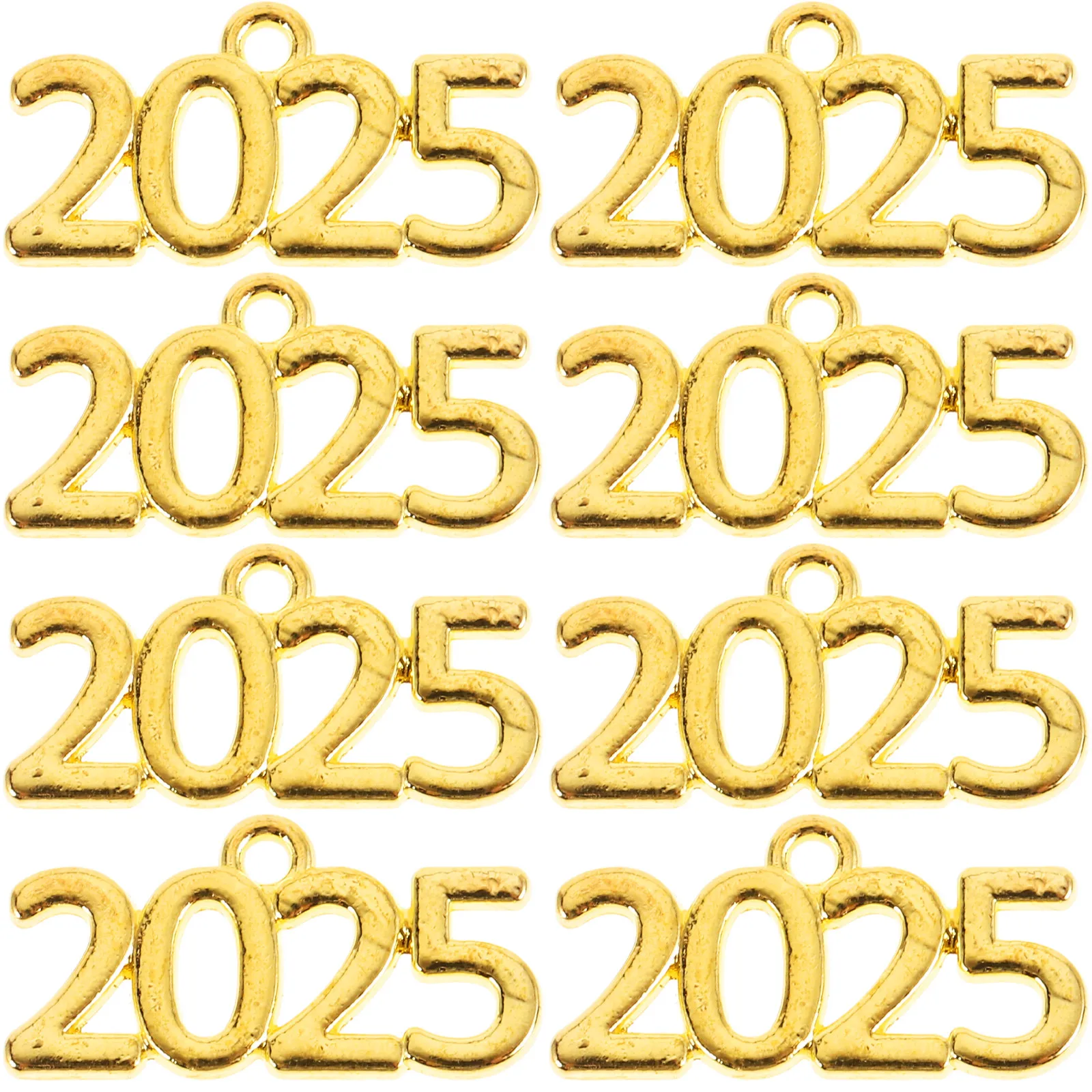 50Pcs Alloy Number Charms Zinc Based DIY Jewelry Craft Supplies for Keychain Necklace Zipper Pull Bag Charm Graduation Year