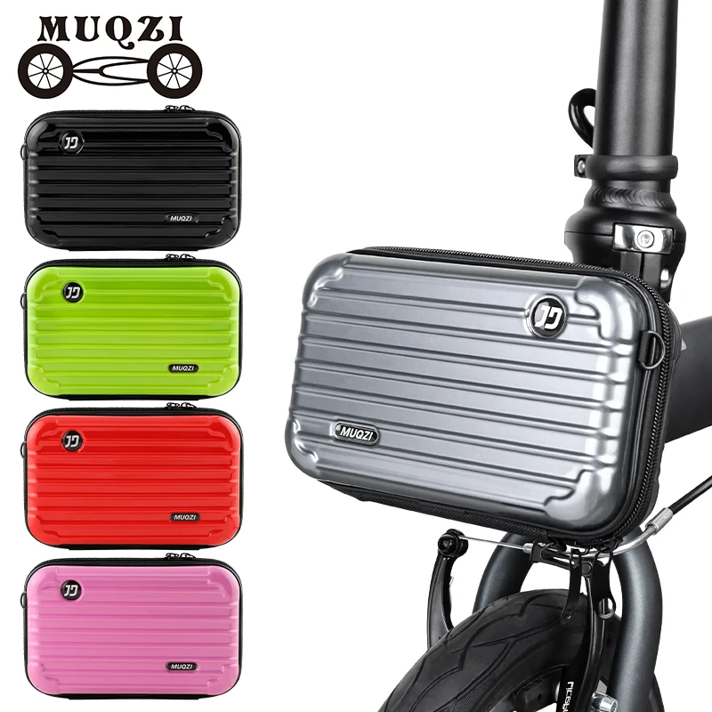 MUQZI Folding Bike Front Bag with Carrier Bracket Adapter for Brompton Front Carrier Block Bag Convenient Easy Installation