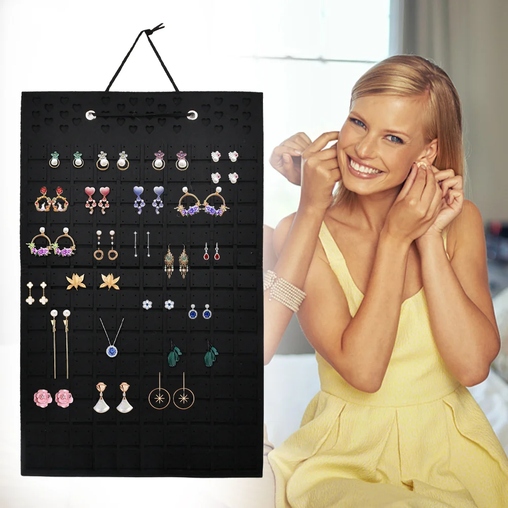 

Wall-Mounted Earring Organizer, Jewelry Display Bag, Holds 300 Pairs, Hanging Holder for Accessories