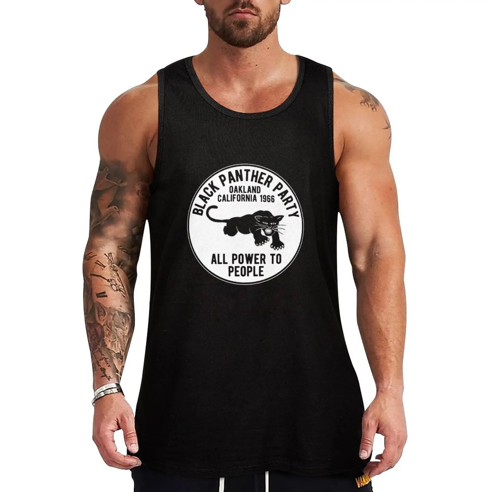 

Oakland California 1966 Black Panther Party Tank Top Gym T-shirts for men sports t-shirts for men Vest for boy