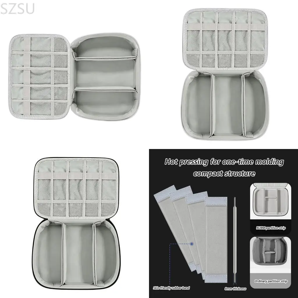 

SZSU Nylon Electronics Organizers Case With Smooth Zippers Perfect For Travel Office Home Use Holds Chargers Cords Pen Cards