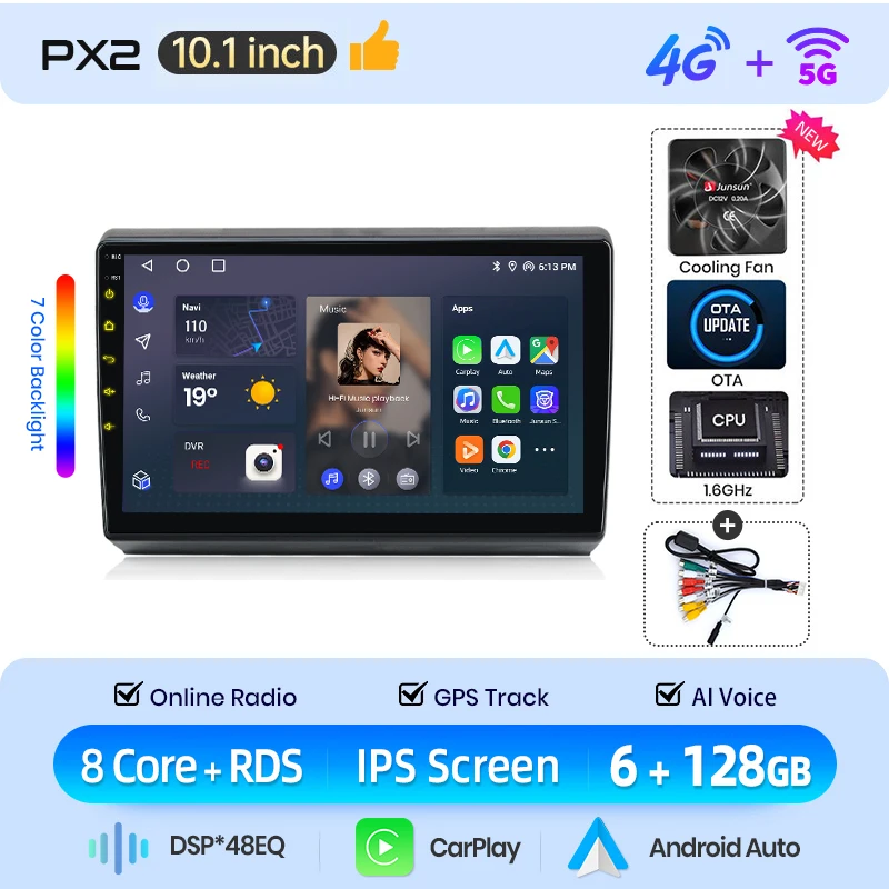 AWESAFE Draadloze CarPlay Android Auto Radio voor VW Volkswagen Caddy 2005 - 2015 GPS Navigatie Plug and Play RDS DSP CAN-BUS Behoud van originele functies