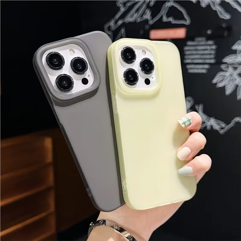 Matte Transparent Silicone Soft Case For iPhone 16 15 14 Plus 13 12 11 Pro X XR Max 7 8 Plus Clear Frosted Shockproof Cover image 4