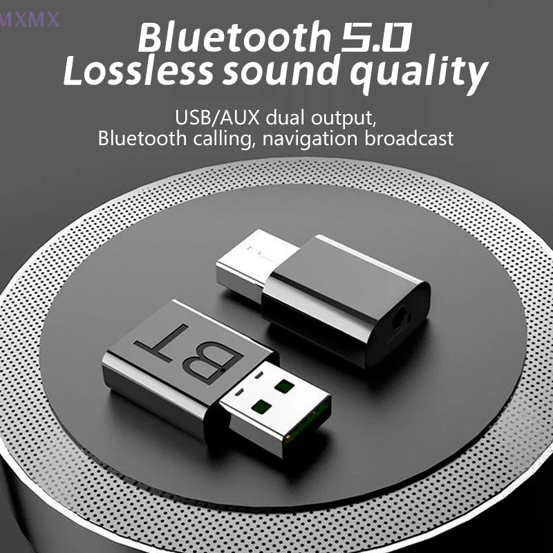 1 Pc USB Bluetooth Receiver Adapter Car Bluetooth 5.0/5.1 Audio Adapter TV PC Wireless Bluetooth 2-in-1 Converter Plug & Play