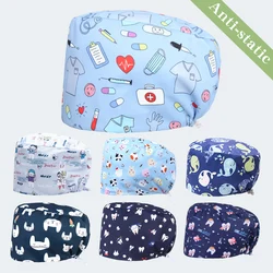 Silky Polyester Surgical Caps Nurse Scrub Hat Soft Medical Hat Pet Hospital Headwear Sanitary Chef Caps Anti-static K738
