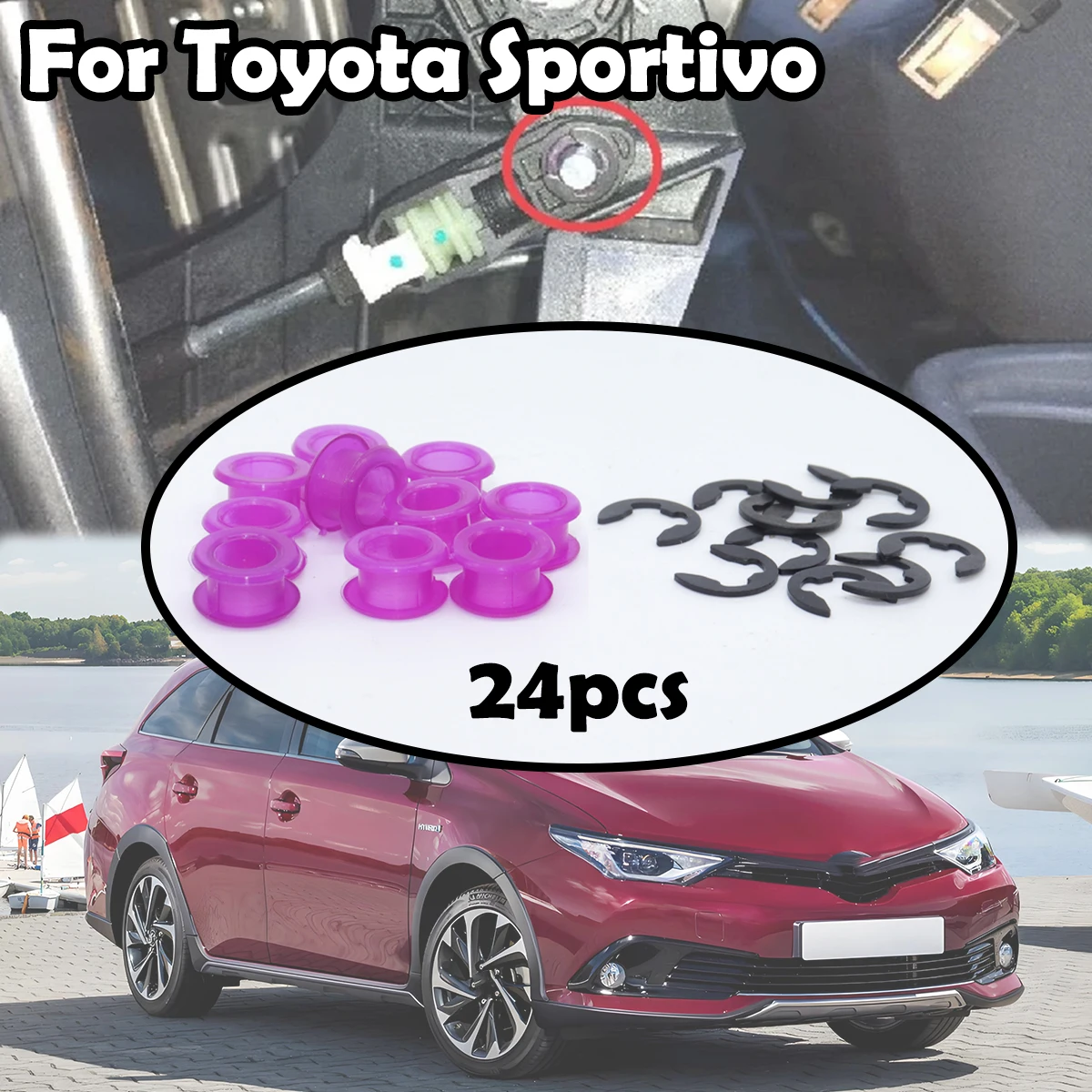 

24pcs Gear Shifter Cable Linkage Bushing Sleeve For Toyota Sportivo Both Ends Grommet Fix Durability Repair Kit Car Accessories