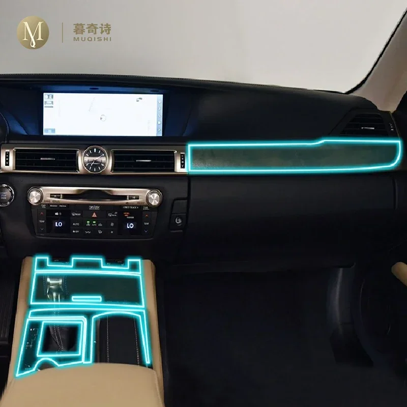 

MUQSHI автомобильная внутренняя центральная консоль с защитой от царапин, прозрачная защитная пленка из ТПУ, положение переключения для Lexus GS 350 450h 2012-2023