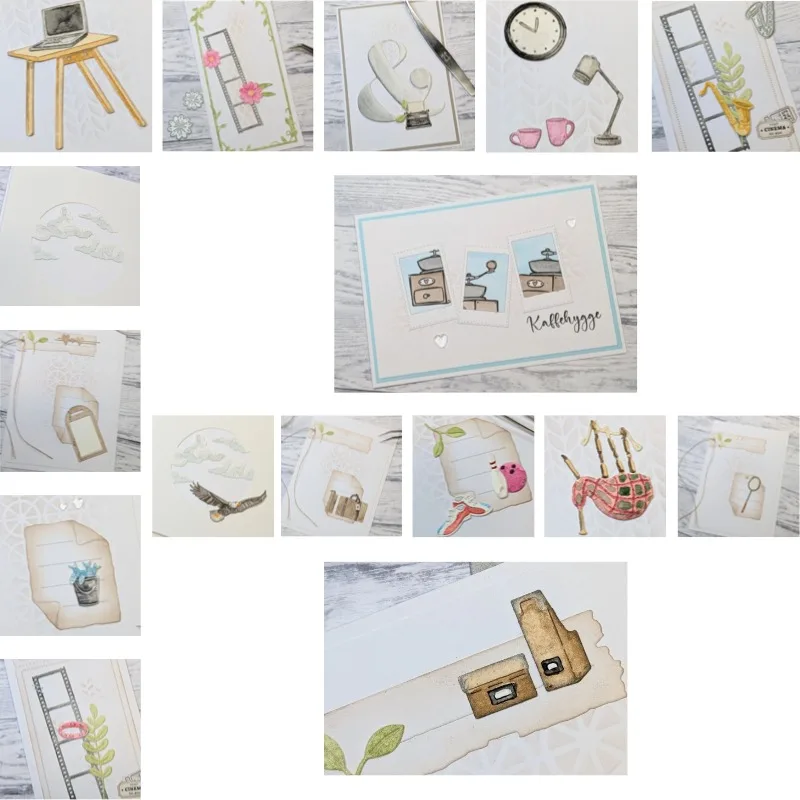 Tag Laptop Desk Chair Badminton Metal Cutting Dies for DIY Scrap Booking Crafts Dies Cut Stencils Maker Photo Album Template