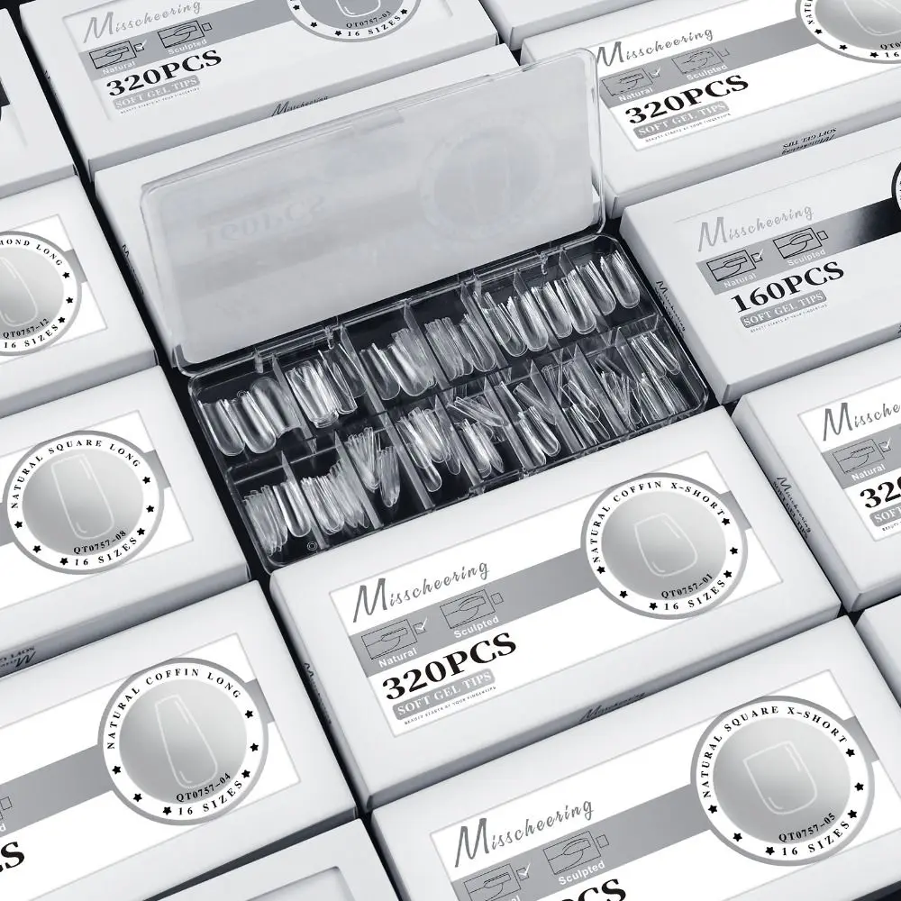 حار 16 أحجام هلام أظافر صناعية نصائح منحني قوس غطاء كامل الأظافر وهمية تمديد لينة الاصطناعي اضغط على الأظافر للنساء الفتيات #3