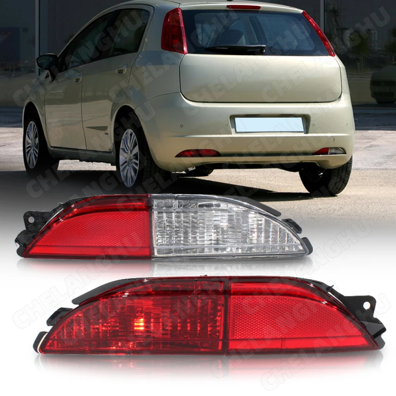 

1Pair Rear Bumper Reflector Light Without Bulb 51718012 51718011 For Fiat Grande Punto 2005 2006 2007 2008 2009 2010 2011 2012