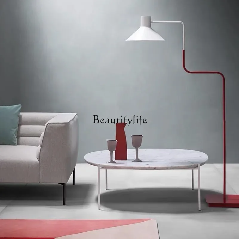 

5ld14 Italian Minimalist Natural Marble Coffee Table Irregular Side Table Modern Simple