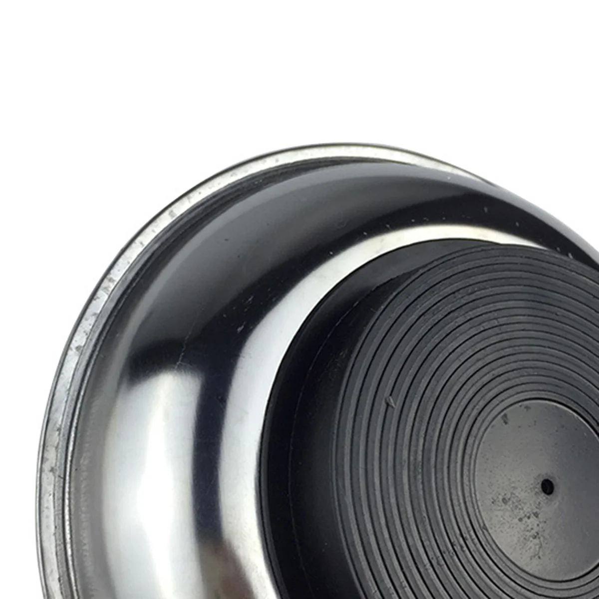 

6 Inch Stainless Steel Magnetic Tool Bowl Rustproof Round Parts Tray Holder For Small Tools Screws Metal Surfaces Rubber Bottom