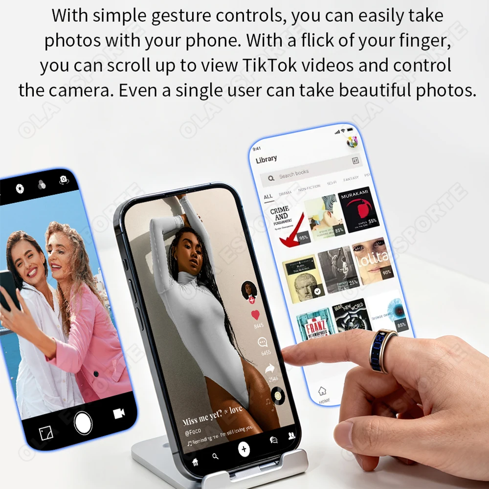 2025 Smart Ring Männer Frauen LED Dynamische Anzeige Herzfrequenz Blut Sauerstoff Überwachung 5 ATM Wasserdicht Multi Sport Modi geschenke