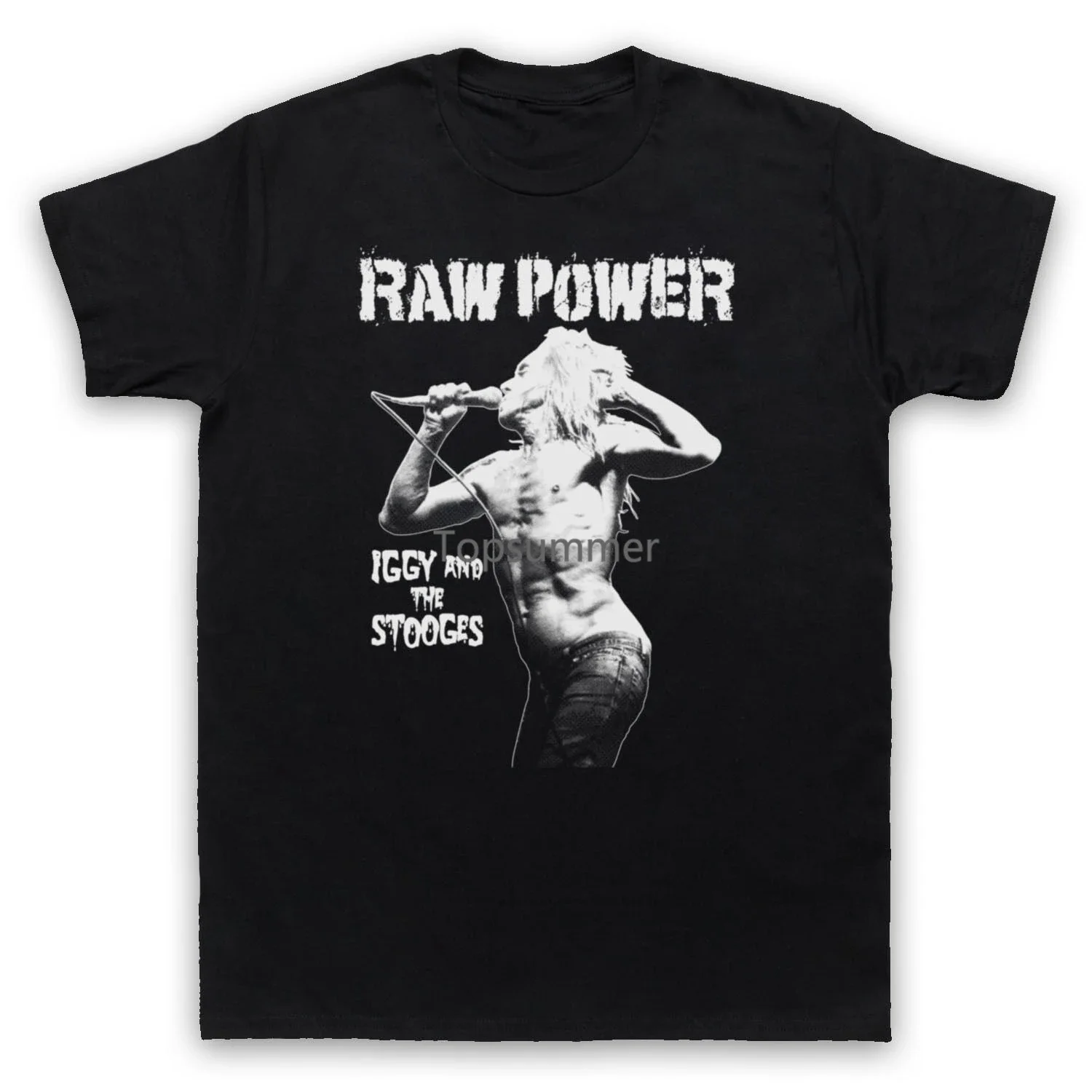 Iggy And The Stooges Raw Power Punk Pop T-Shirt Mens Ladies Sizes Cols