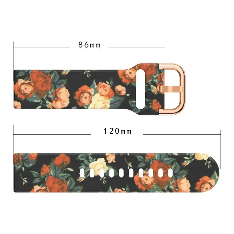 Printed Silicone band For Redmi Watch 5 lite Sport Band For Xiaomi Mi Watch5 Active Wristband Bracelet 18mm 20-22mm accessories image 3