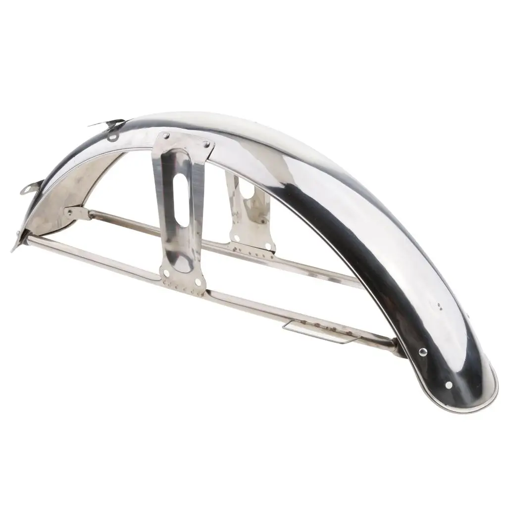Motorcycle Front Mudguard Mud Guard Steel Suitable for Honda CG125 Silver 