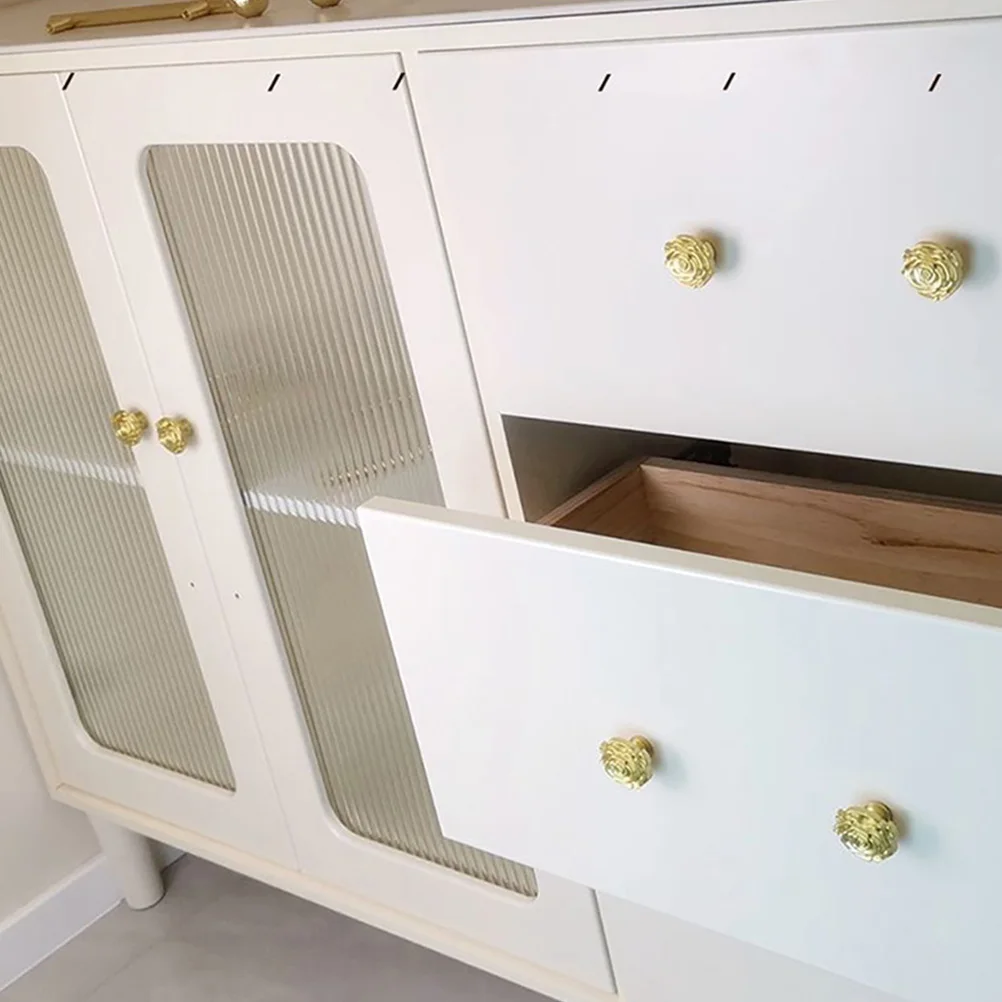 

Rose Flower Cabinet Knob Small Elegant Design for Kitchen Cabinet Drawers Wardrobe Handles Decorative Door Knobs Home