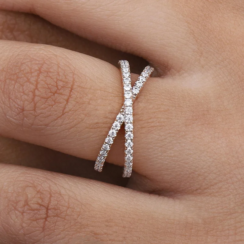 Fashionable and minimalist hot selling cross ring women\'s jewelry