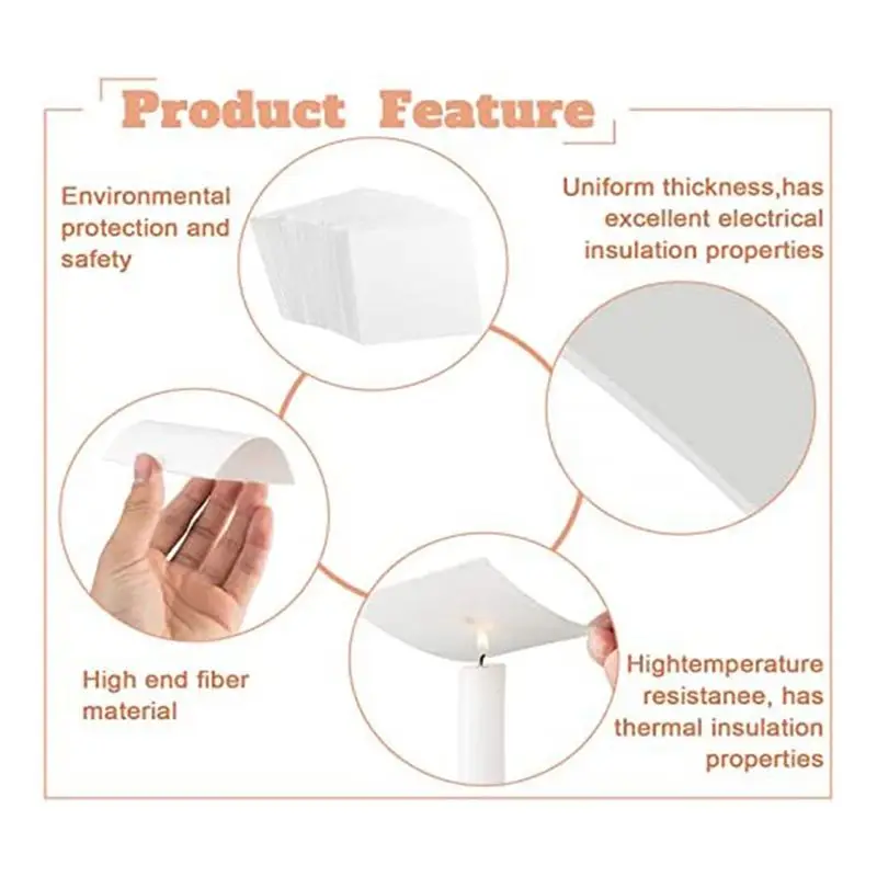 AS94-100 Sheets Microwave Kiln Paper, 3X3in,Shelf Paper For Glass Fusing Gasket Or Liner For Kiln Stove Furnace Glass Fusing