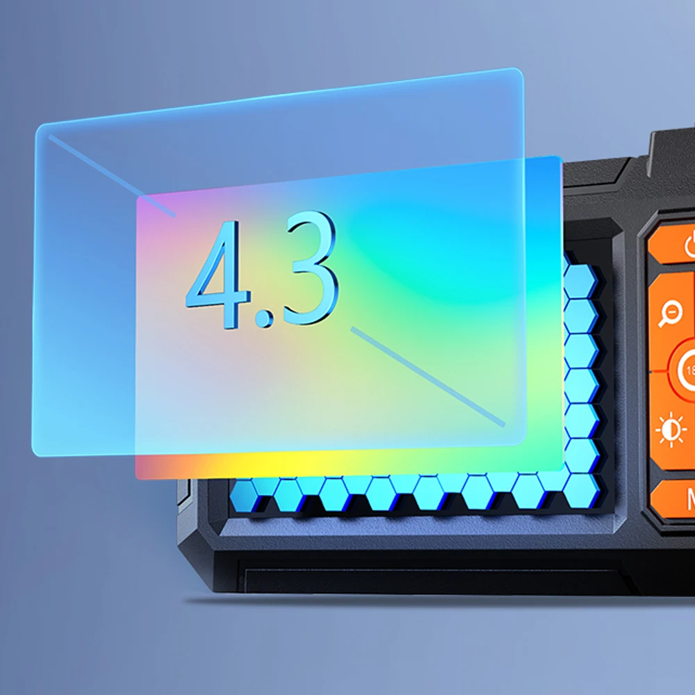 المنظار الصناعي كاميرا صغيرة أداة رخيصة ومتينة 4.3 بوصة عرض أنابيب الصرف الصحي كاميرا فحص الفيديو في الوقت الحقيقي الصورة #3