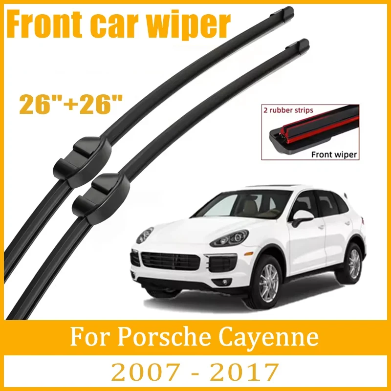 

For Porsche Cayenne 2007-2017 2008 2009 2010 Wiper Front Wiper Blades Windshield Windscreen Window Brush 26"+26"Car Accessories