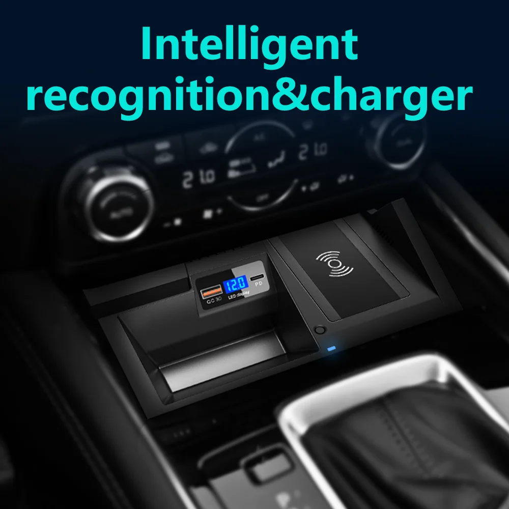 For Mazda CX-5 CX5 2017 2018 2019 2020 2021 2022 2023 2024  Car Phone Holder Wireless Charger Fast Charging  15W Car Accessories