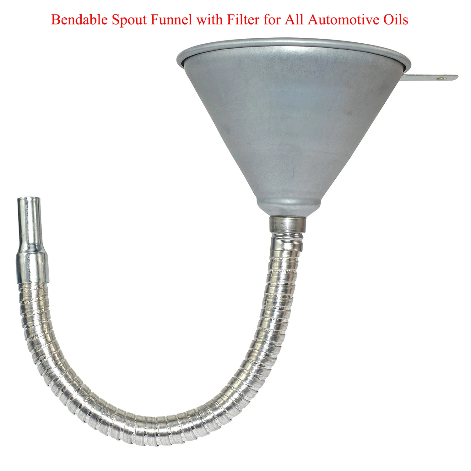 Bendable Spout Funnel with Filter for All Automotive Oils, Diesel Fuel and Other Liquids