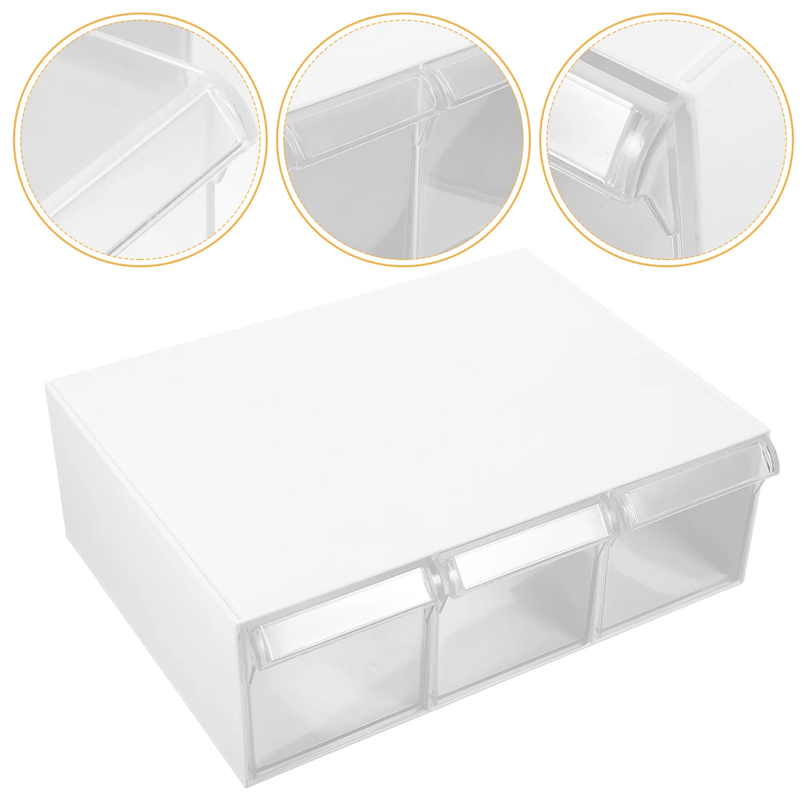 

1Set Desktop Drawer Organizer Multi-Compartment Small Storage Box for Office Makeup Cosmetics Stationery Desk Drawer