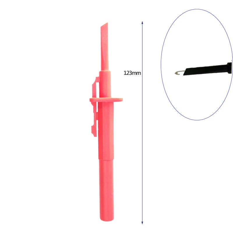 Sondas de silicone multímetro 4mm Banana Socket, Quick Test Hook Clamp, Spring Damage