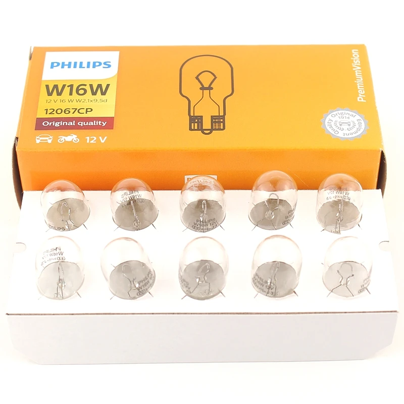 Philips 12V W16W W2,1x9,5d Vision Originele Auto Achteruitrijlamp Remlicht Standaard Signaal Achterlicht 12067CP Groothandel