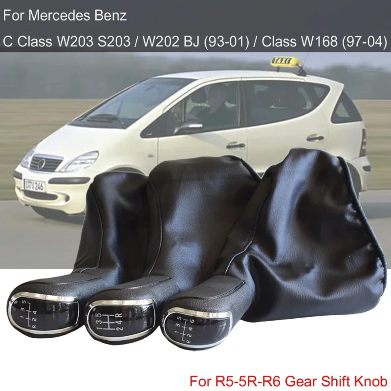 Car Shift Gear Knob 5/6 Speed 12mm For Mercedes Benz C-Class W202 W208 E-Class W210 W203 S203 / W245 W169 (04-12)/ W168 (97-04)