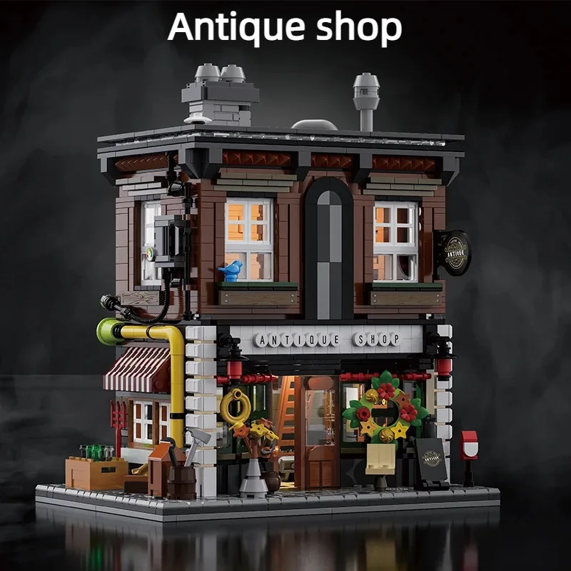 

1950pcs City Street View Building Blocks Retro Antique Shop Building Blocks Set Decoration for Adults and Children Toy Gift
