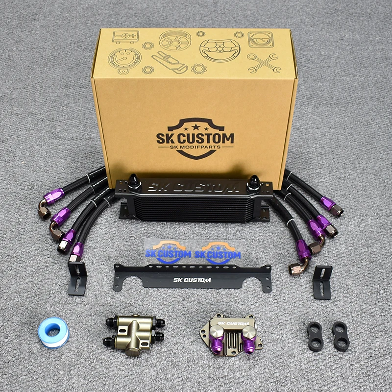 Oil Cooler Radiator Kit for Mercedes-Benz M270 M260 Thermostat Engine Oil Cooler Kit