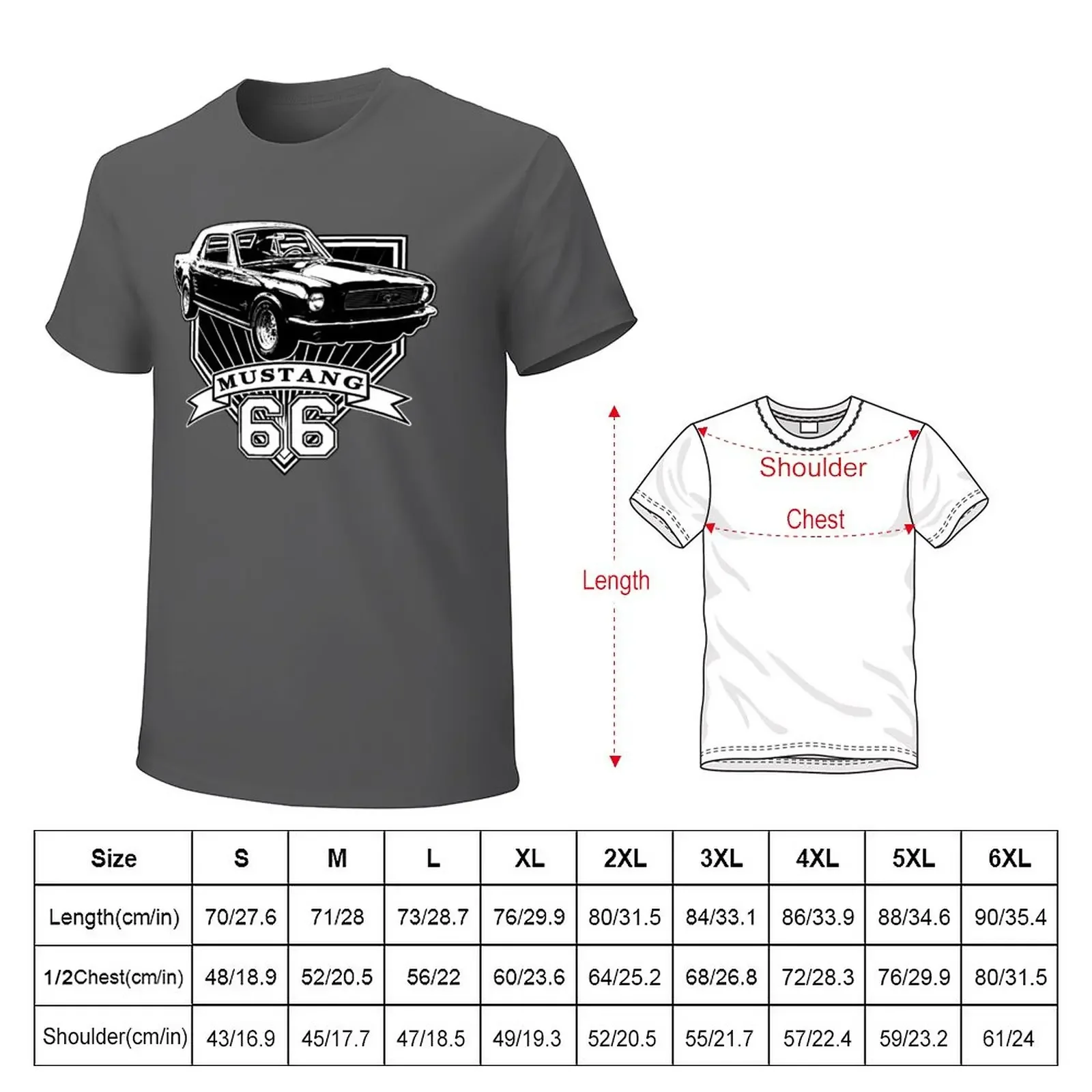 66 Mustang Coupe T-Shirt blanks quick-drying new edition black t shirts for men