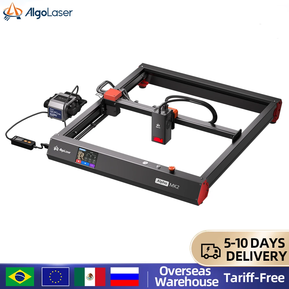 AlgoLaser Alpha 20W Laser Cutter Engraver With Air Pump 40*40cm Off-line DIY Woodworking Acrylic Metal Engraving Cutting Machine
