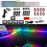 14 en 1 18 en 1 64 colores RGB Sinfonía atmósfera de coche Interior LED guía acrílica fibra óptica decoración Universal luces ambientales