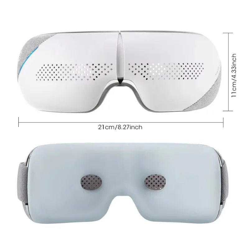 Hot Compress Smart Eye Massager Machine, Electric Heated Eye Massager Mask with air Bag Vibration Blue-tooth Music