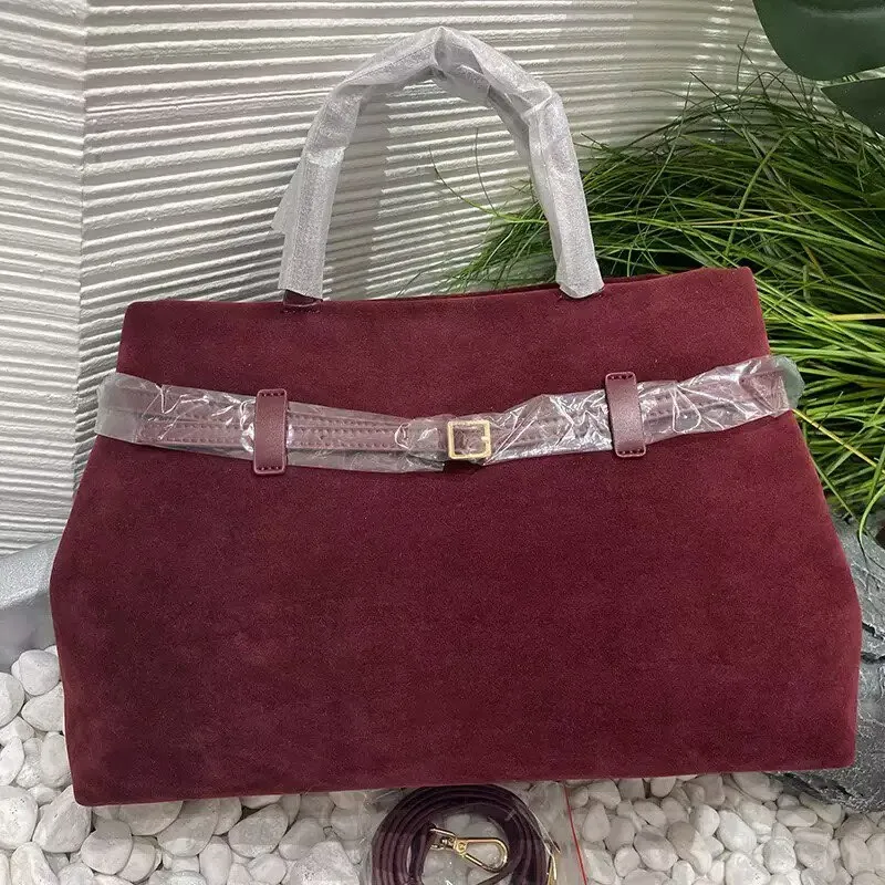 Genuine Leather Tote Soft Bag Women's Large Capacity Carrying Bags Designer Handbag Vintage Shoulder Bag Brand Commuting Bags