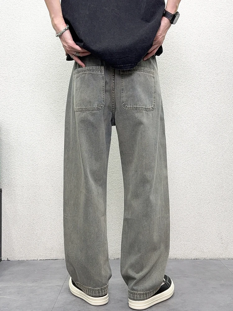الرجال الرجعية مستقيم الساق الجينز مريحة Waed عارضة تنوعا واسعة الساق السراويل بسيطة Sli السراويل الطويلة
