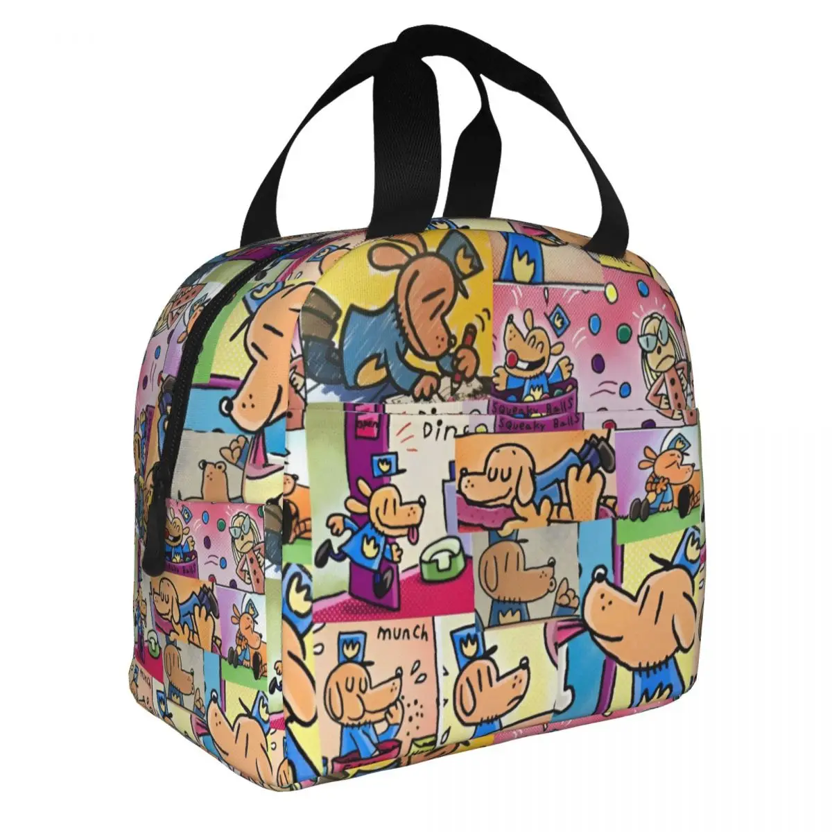 Hund Mann Dogman Film Comic Isolierte Mittagessen Taschen Kühltasche Wiederverwendbare Cartoon Tragbare Lunch Box Tote Männer Frauen Büro Reisen