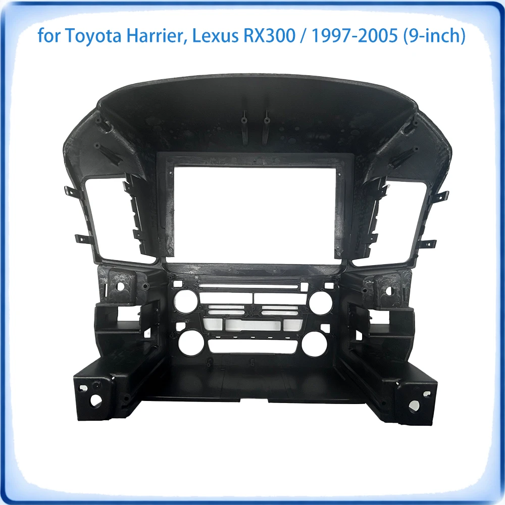 Car Radio Fascia Frame For Toyota Harrier & Lexus RX300 1997-2005 9 inch Stereo Panel Wiring Harness Power Cable