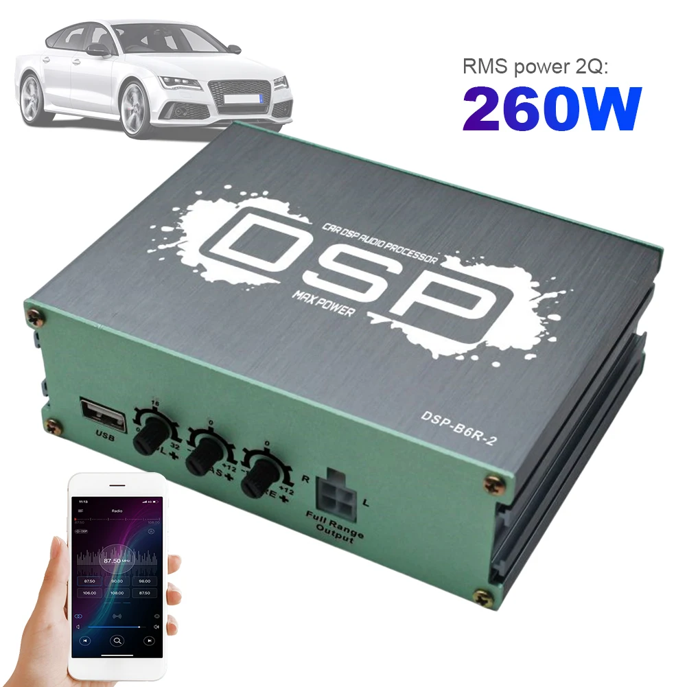 

DSP Car Power Amplifier 6-Channel Output DSP Car Equalizer Navigation Sound Quality Enhancement Effect for Car Audio Enhancement