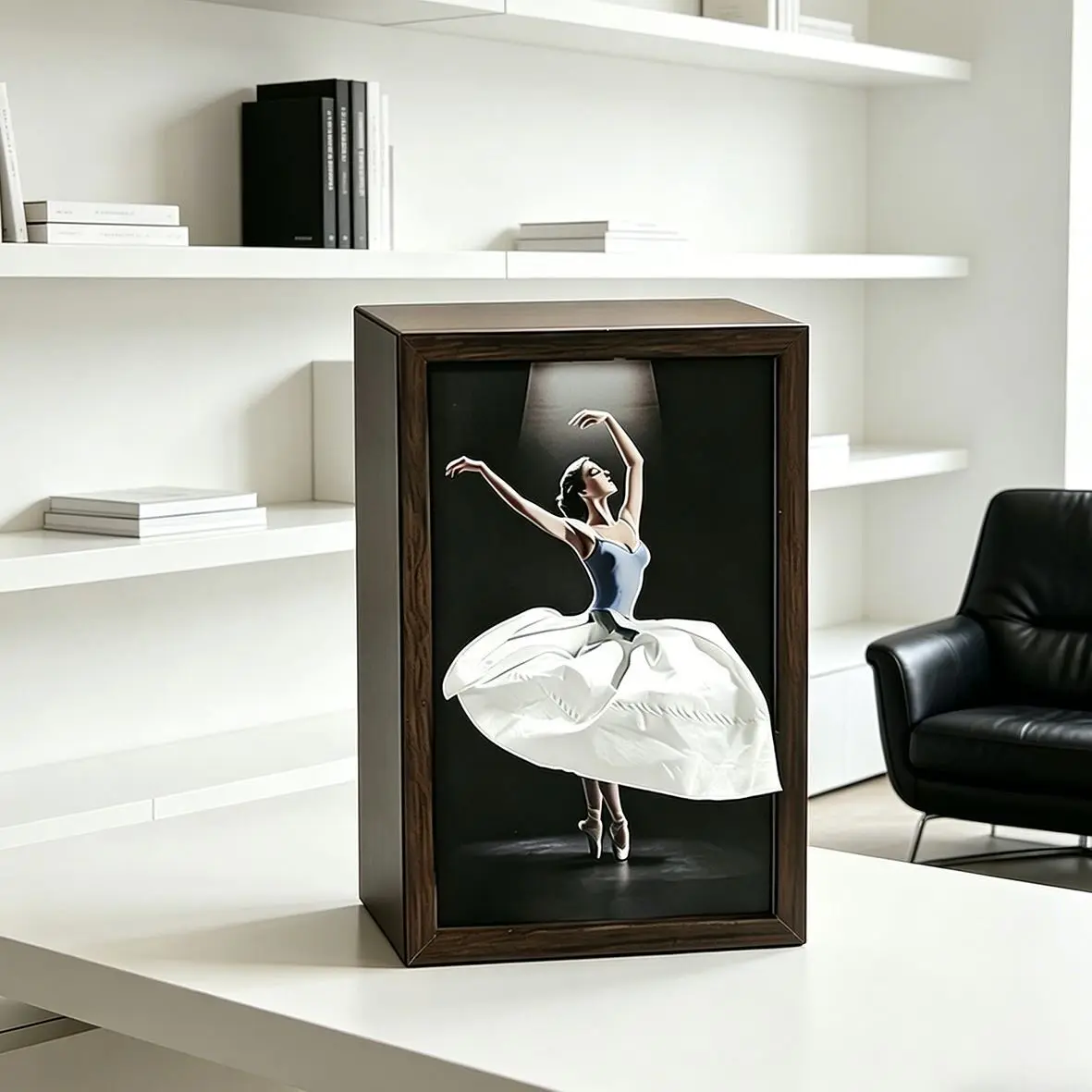 2026 Ballet Girl Tissue Box Multifunctional Carton Desktop Dining Table Bed Cabinet High-end Light Luxury Art