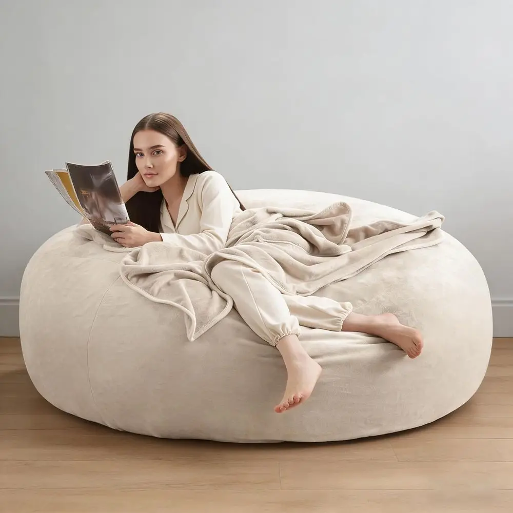 

5-Foot Adult Bean Bag Chair with Memory Foam, Ideal for Bedrooms, Dorms, and Gaming